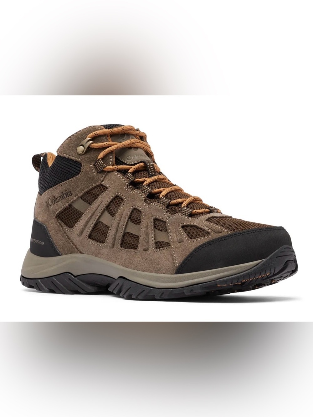Columbia Men's Taupe and Black Waterproof Hiking Boots Size 9.5